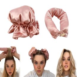 Tools 2Pcs Set Bun Bons Curly Hair Cover Set Soft Hair Rollers Sleeping Headband Curling No Heat Hair Styling Tool