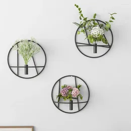 Candle Holders Circle Holder Wall Mounted Europe 3D Metal Candlestick Geometric Tea Light Home Decor Crafts Wedding Decoration