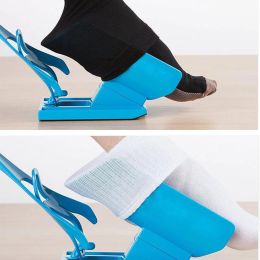 Aids Portable Blue Sock Slider Aid Helper Kit Helps Put Socks On Off No Bending Shoes Horn Suitable Socks Foot Flexible Brace Support