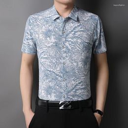 Men's Casual Shirts Chemise Homme Short Sleeve Men Shirt Regular Fit Digital Print Summer Quality Comfortable Breathable All Match Camisas