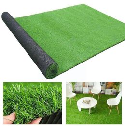 Decorative Flowers Wreaths 100200cm Thickness Artificial Lawn Carpet Fake Turf Floor Craft Landscape Decor Grass Garden Mat Diy7694448