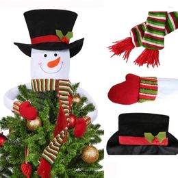 Christmas Decorations Tree Top Topper Large Cover Snowman Hat Ornaments Home Outdoor Decor Gift Decoration Navidad