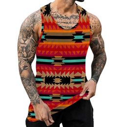 Men's Tank Tops Fashionable summer mens tank top sleeveless T-shirt fresh casual floral print Harajuku beach top 3D printed oversized T-shirtL2404