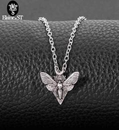 whole Death Head Butterfly Necklace Moth Mini Cute Pendant Neckalce For Women Pagan with card men jewelry gift61541769729196