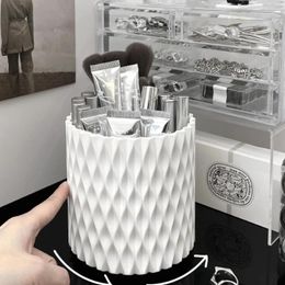 Storage Boxes Ins Rotating Makeup Brush Cup Holder Box Organiser Multi-functional Desktop Eyebrow Pencil