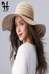 FURTALK Summer Hat for Women Cotton Straw Hat Beach Sun Hat Foldable Floppy Travel Packable Wide Brim Sun Protection Cap 2019 Y2002700939