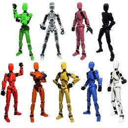 Action Toy Figures Multi functional mobile deformation robot 3D printing human body model Lucky 5 character toys Parents children games Childrens giftsL2403