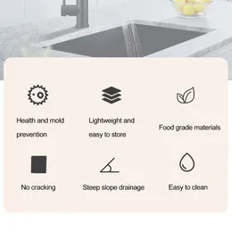 Table Mats Silicone Sink Faucet Drain Catcher Efficient Water Drainage With Slope Design Splash Guard Drip For Kitchen