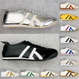 Designer shoes Mexico 66 Running Shoes Women Men Casual shoes Tiger Canvas Sneakers tigers Black White Blue Red Yellow Beige Silver Low Leather Trainers loafers