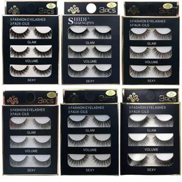 False Eyelashes 3 Pairs 29 Styles 3D Faux Mink Hair Soft Fluffy Wispy Thick Lashes Handmade Lash Eye Makeup Tools Make Up