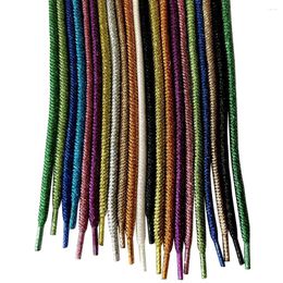 Parti di scarpa da 5 mm Glitter Shoelaces METALLIC SOLUCI LACCI ROUND SOLIZIONI BLing per sneaker stivali 112-115 cm