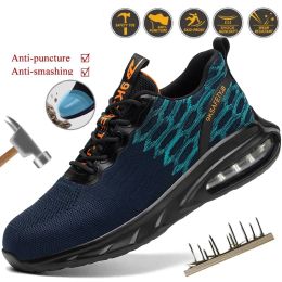 Boots Fashion Air Cushion Work Safety Shoes Men's Women's Work Sports Shoes Antismashing Antipuncture Site Protection Safety Shoes