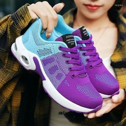 Casual Shoes Sneakers For Women's Lace-up Breathable Mesh Running Soft Sole Light Sports Shoe Plus Size 42