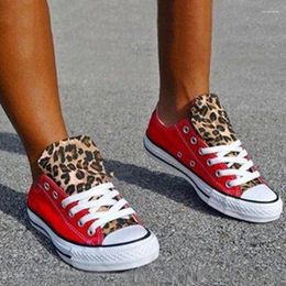 Fitness Shoes Woman 2024 Fashion Breathable Vulcanised Female Leopard Thick Platform Lace Casual Black Sneakers