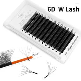 False Eyelashes Winky Beauty 6D W Shape Eyelash Extension Handmade Premade Volume Fans Clover Style Lashes Faux Mink Soft Easy Faning