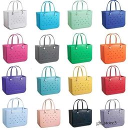 Storage Bags Large Size Rubber Beach Bags Waterproof Sandproof Outdoor EVA Portable Travel Bags Washable Tote Bag for Beach Sports Market P230510 Hollow Out Bag 552