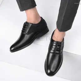 Casual Shoes Men Leather 2024 Fashion Slippery Comfortable And Durable Formal Oxford Wedding From Italy