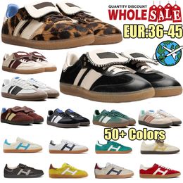 Designer vegan shoes originals casual shoes leopard pink velvet black white gum wales bonner mens womens outdoor sneakers sports trainers size 36-45