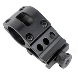 30mm QD 45 Degree Offset with 30mm Rings Hunting Rifle Flashlight Bracket Clip Mount for 20mm Picatinny Rail Holder