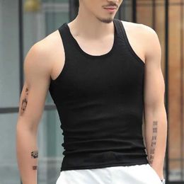 Men's Tank Tops Breathable sports vest mens vest ultra-thin set mens O-neck sleeveless vest used for gym exercise bodybuilding solid colorL2403L2403