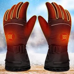 Gloves Winter USB Electric Motorcycle Gloves With Rechargeable Battery Men Women Waterproof Heated Thermal For Cycling Gear M/L/XL