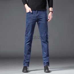 Men's Jeans Spring and Autumn New Men's Jeans Edition Youth Elastic Small Straight Tube Blue Large Men's Jeans Plus Size Pants
