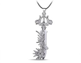 Pendant Necklaces Fans Magic Wand Jewelry Statement Women Necklace Kingdom Hearts Leather Chain Choker Game KH 3 Key Pendants Men 6463545