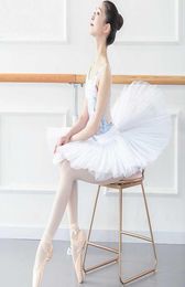 Stage Wear Professional Performance Ballet Swan Lake Tutu White Black Elastic Waist Adult Ballerina Hard Mesh Tulle Skirt Tutus Wi8462950