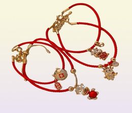 Year of the Ox Red Rope Bracelet Braided Transfer Lucky Temperament Zodiac Hand Rope Women Lovers Gifts Fashion Jewelry131904785981178