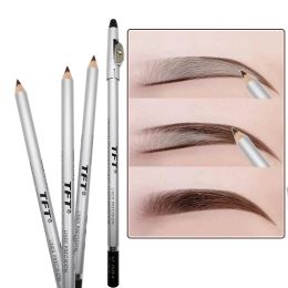 Enhancers Waterproof Matte Eyebrow Pen Makeup Lasting Black Brown Grey NonSmudged Eye Brow Pencil Tint with Brush Cosmetics Dropshipping