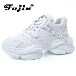 Casual Shoes Fujin 7cm Air Mesh Genuine Leather Women Breathable Platform Fashion Sneakers Summer Autumn Spring Chunky