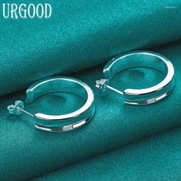 Stud Earrings 925 Sterling Silver Smooth Classic For Women Men Party Engagement Wedding Fashion Jewellery