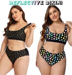 Bikinis 2021 split swimsuit women039s dress fat woman Daisy reflective bikini6146237