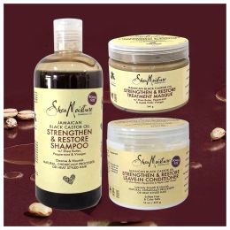 Sets Shea Moisture Shampoo Conditioner and MASQUE Set Jamaican Black Castor Oil Strengthen & Restore Hair Products