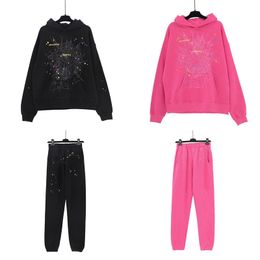 Man Hoodie Woman Designer Sweatpants Mens Tracksuit Designer Star Puff Print Hoodie Mens Pullover Cotton Letter Long Sleeve 555 Hoodies Sweatpants Set Pink Hoodie