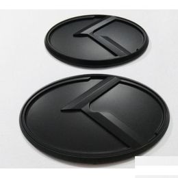 Car Stickers 2Pcs New 3D Black K Logo Badge Emblem Sticker Fit Kia Optima K5 2011Car Emblems1331716 Drop Delivery Mobiles Motorcyc Otnua