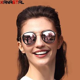 Sunglasses Womens polarized sunglasses UV400 retro mens sunglasses metal round glasses frame beach travel driving sunglasses glassesXW