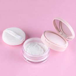 Puff Portable Loose Powder Box with Makeup Puff Plastic 20g Empty Loose Powder Pot With Mirror Travel Makeup Cosmetics Container