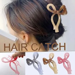 Hair Clips Barrettes Horse tail braid bow big hair claw crab colorful jelly wavy suitable for women sweet simple irregular clip wholesale