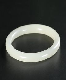 Other Bracelets Send Certificate Natural Xinjiang Hetian White Jade 54mm64mm Thin Bracelet Elegant Princess Mom To Girlfriend3040207