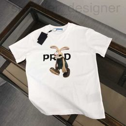Men's T-Shirts designer Pra PRA Summer New Triangle Letter T-shirt Unisex Roewe Donkey 1v Paris 0MCL