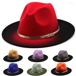 Berets Fedora Hat Women Panama Hats Men Caps Leather Belt Cowboy Casual Hip Hop Winter Women's Trilby Cap