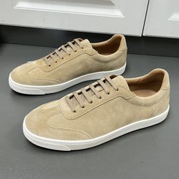 Designer suede sneakers Men fashion casual shoes Deerskin sneakers Luxury leisure shoes Man running shoes Natural rubber sole Lightweight supple and comfortable