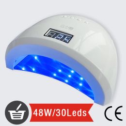 Kits SUN 1S LED Nail Lamp for Manicure 48W Nail Dryer Machine UV Lamp For Curing UV Gel Nail Polish With Motion sensing LCD Display