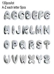 More Options DIY accessory Bead Caps 130pcs 8mm English Alphabet Slide Letters Charms Rhinestone Fit Pet collar Wristband keychain6303882