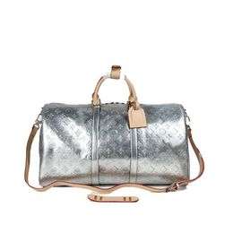24ss Women Carryall Silvery Totes Shoulde Leather 3D Flower Bags Diagonal Crossbody Bag For Ladies Luxury Designer Handbag Outdoor Trav Qwfp
