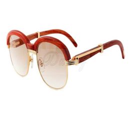 New highquality natural leggings sunglasses wooden full frame fashion highend sunglasses 1116728 Size 6018135mm3483005
