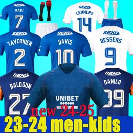 24 25 Rangers Soccer Jerseys 2024 2025 Away Glasgow COLAK ROOFE LUNDSTRAM HAGI BARKER MORELOS TAVERNIER KENT TILLMAN FC FASHION JR Football Shirt Men Kids Kit Boys