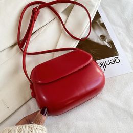 Fashion Women Messenger Bag PU Leather Small Shell Bag Vintage Shoulder Bag Ladies Handbags Luxury Purse Crossbody Bags 240420