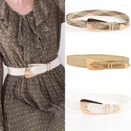Belts Casual Knitted Pin Buckle Women Belt Braided Stretch For Fashion Decorative Waistband Luxury Dress Accessories